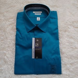 Men's Van Heusen Teal/Turquoise Button Up Shirt